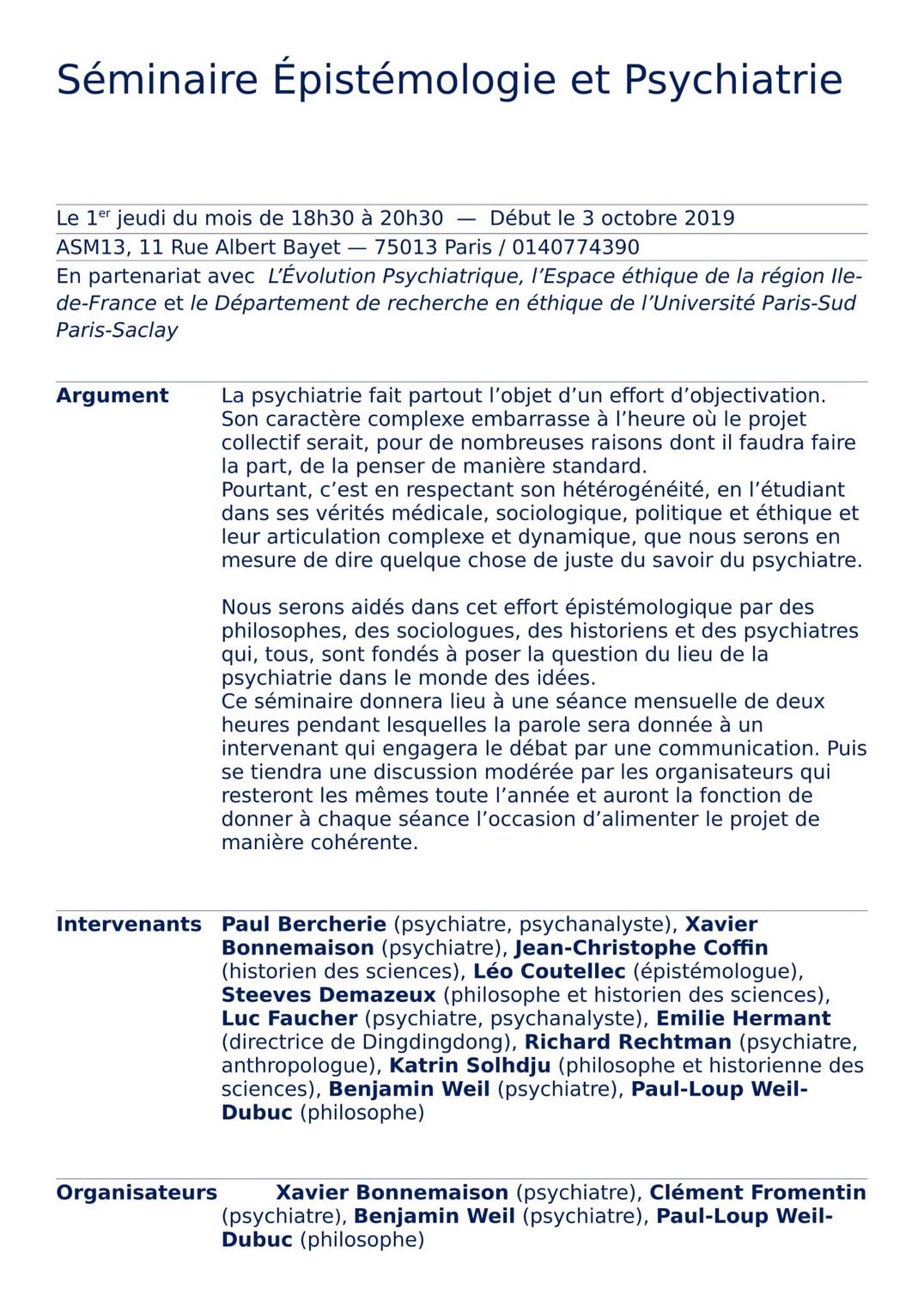 Psychiatrie quelle place